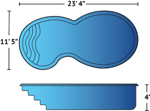 Atlantis fiberglass pool dimensions