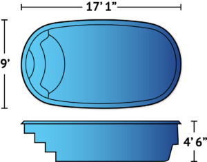 Citation II fiberglass pool dimensions