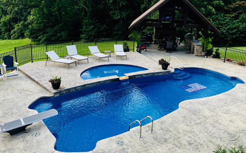 Rockport fiberglass pool sales